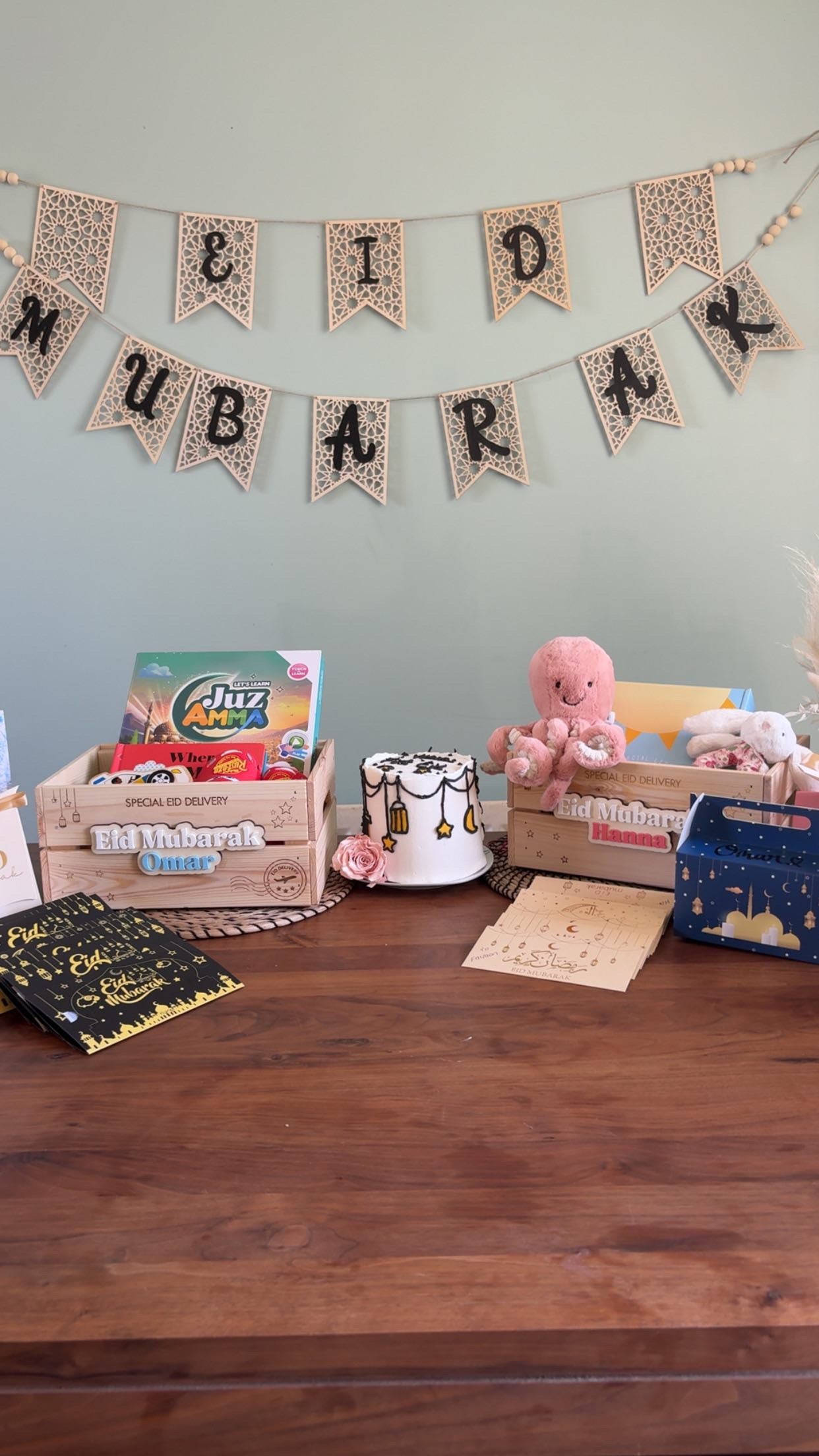 Personalised Special Eid Delivery Crate Triple Layered and Engraved