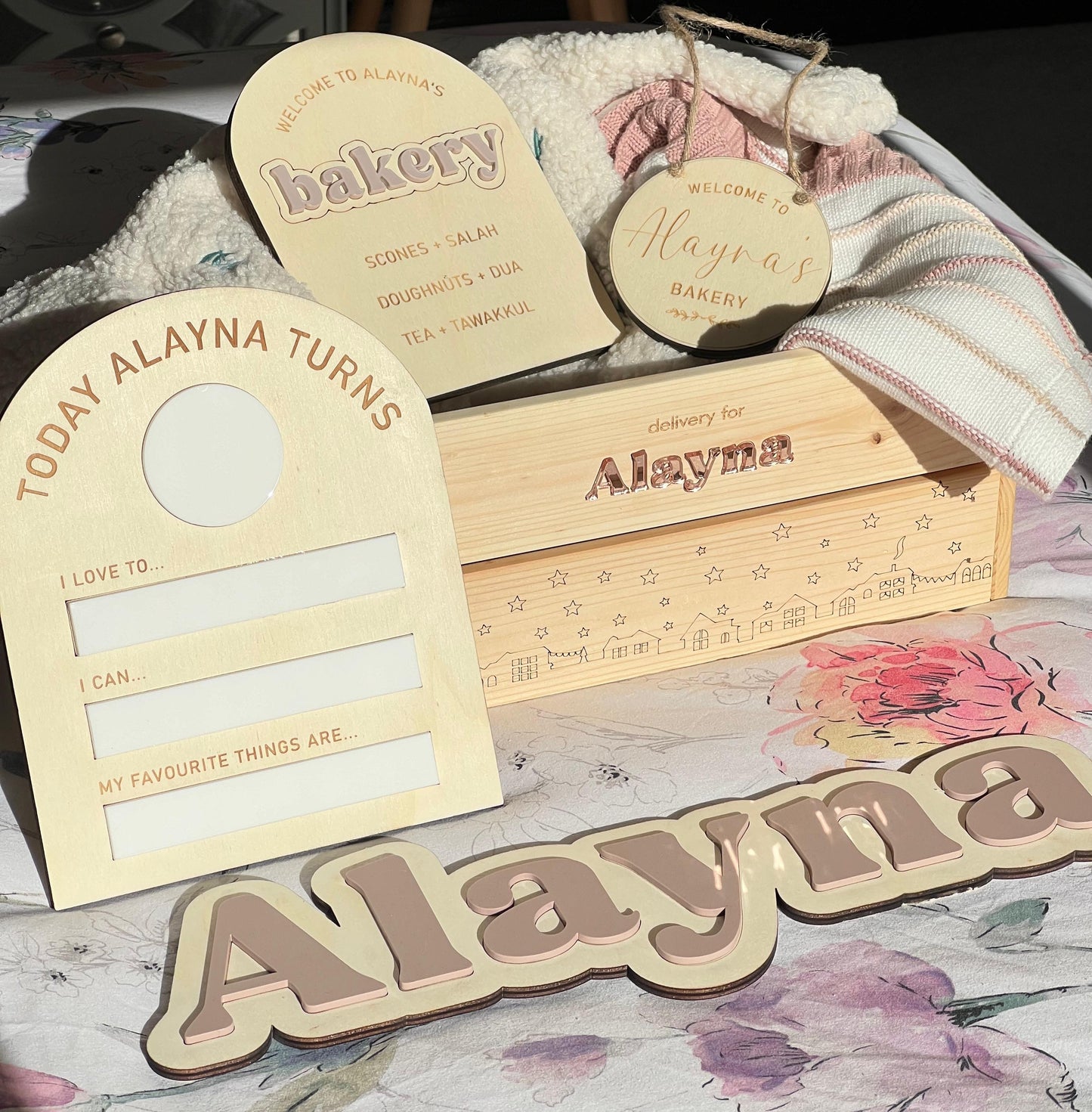 Personalised Wooden Birthday Milestone Board – Wipeable Keepsake