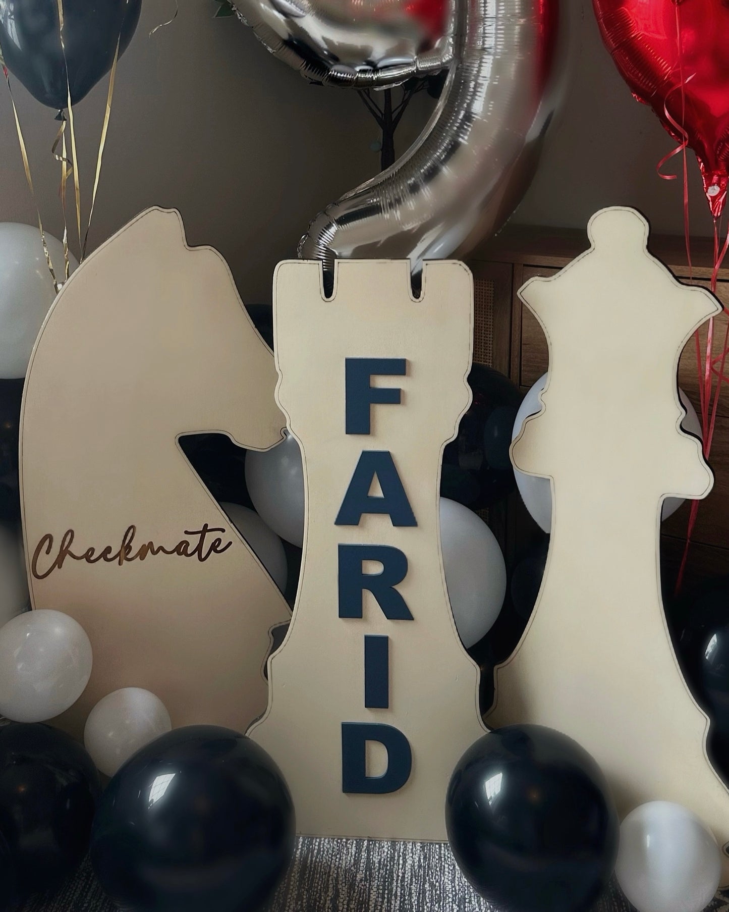 3ft MDF Chess Props – Life-Size Display Pieces for Events & Decor