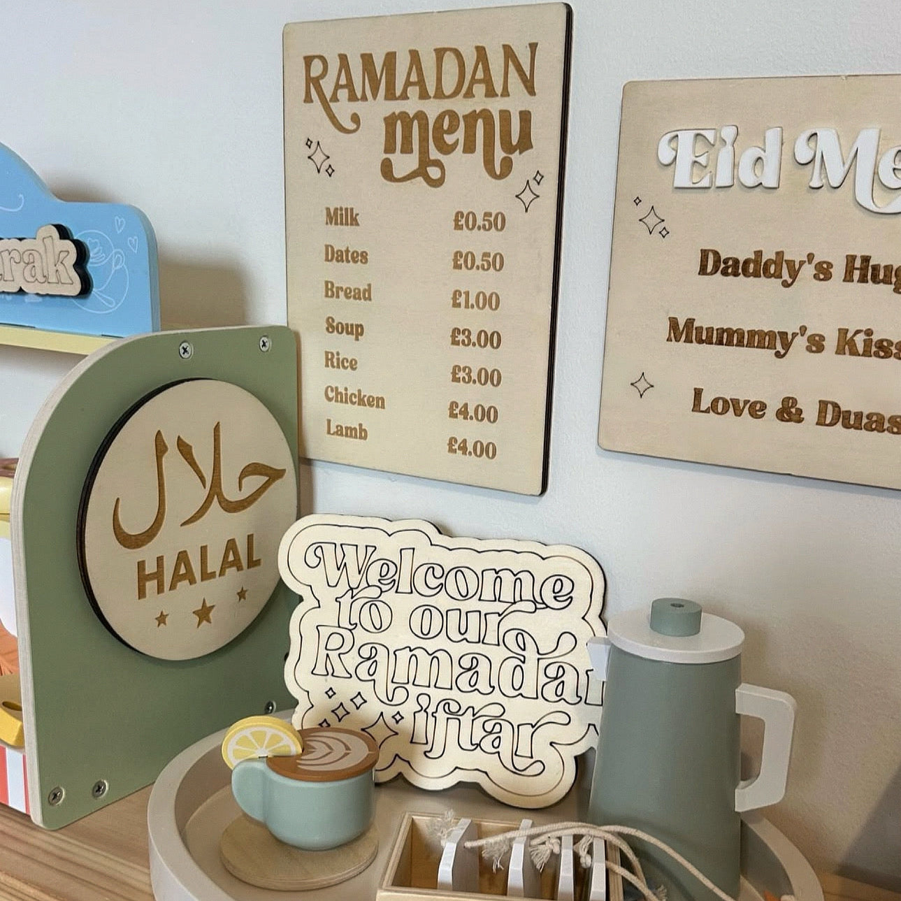 Wooden Ramadan Iftar Colouring & Painting Decor Plaque