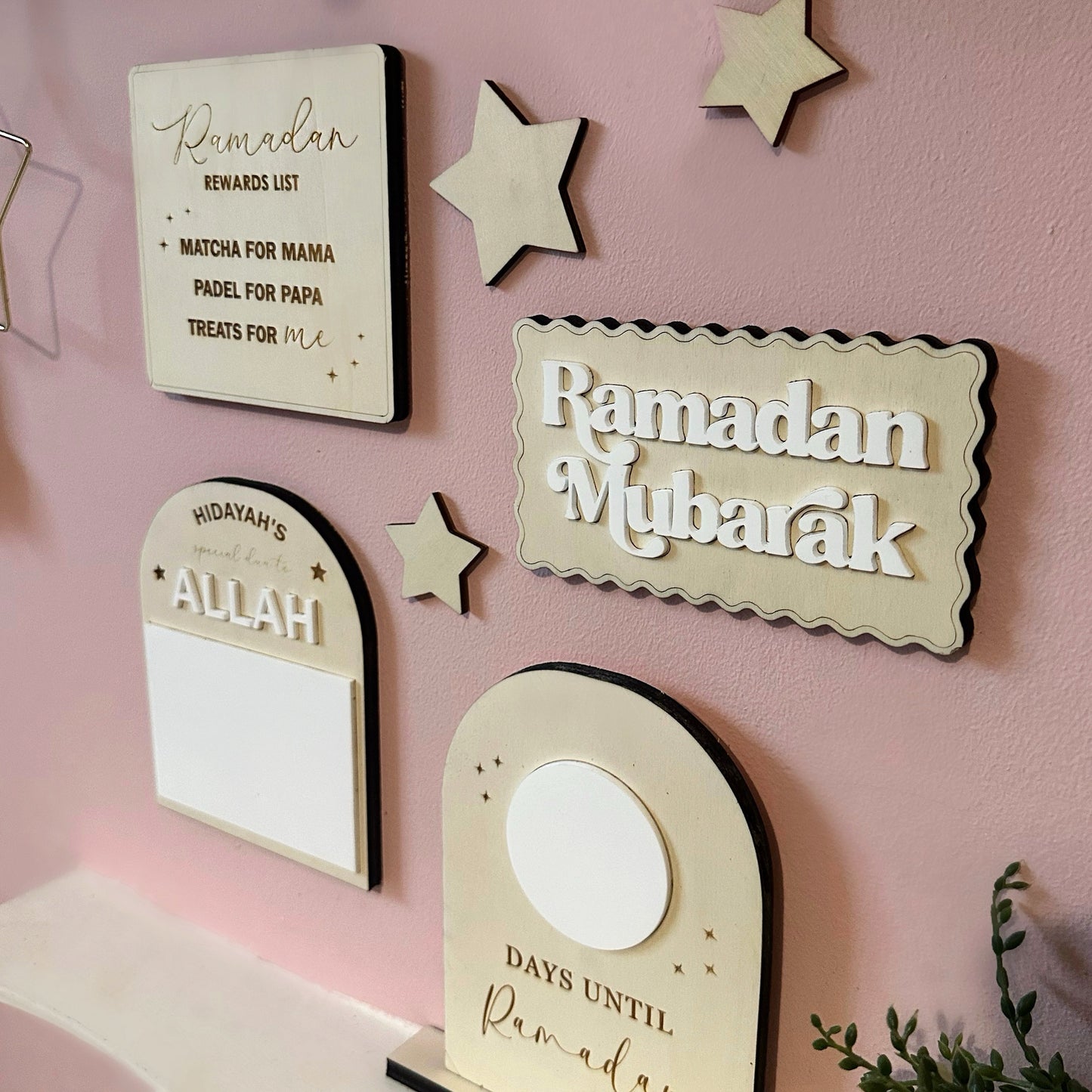 ‘Days Until Ramadan’ Dry-Wipe Wooden Countdown Board