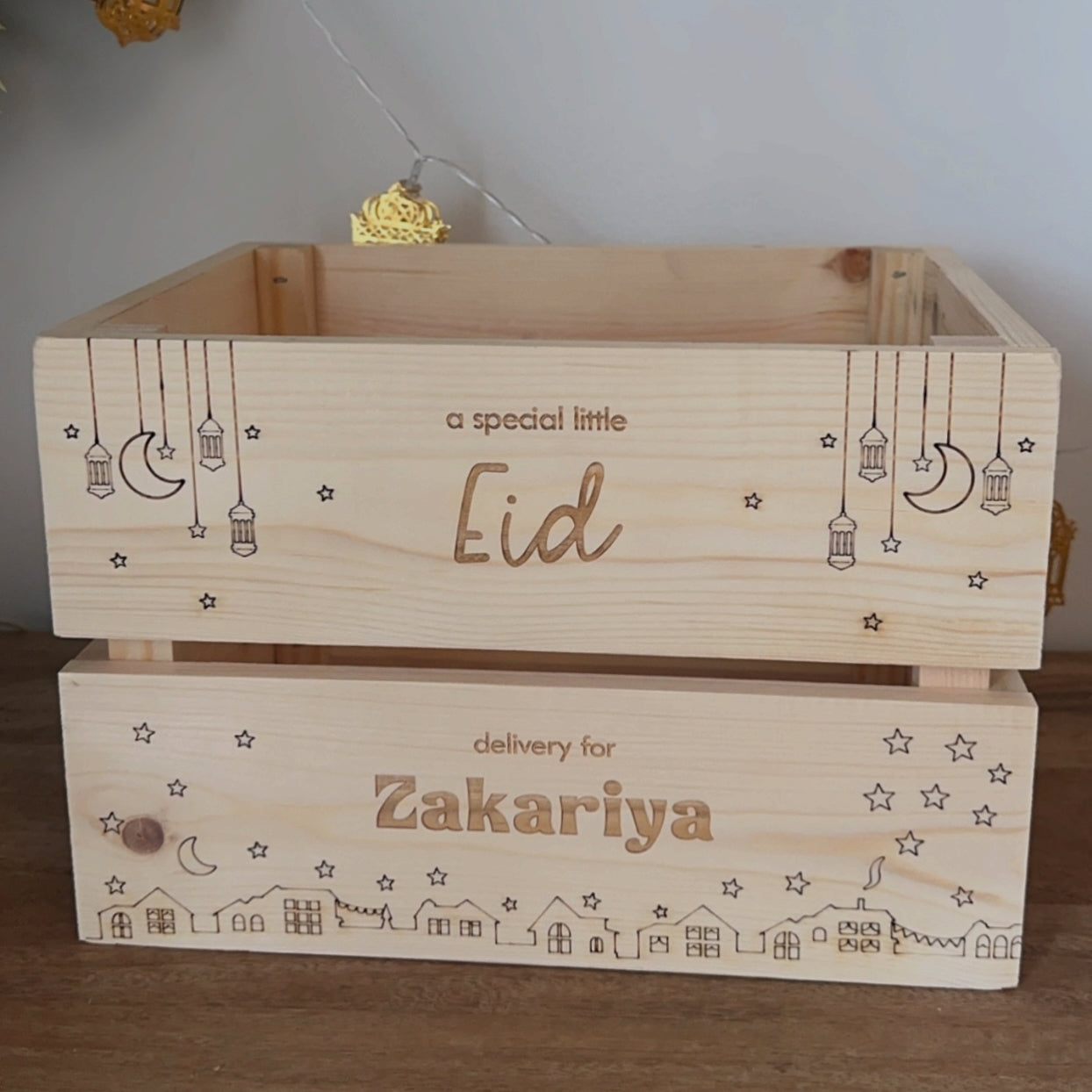 Eid Ramadan Crate For Eid Ramadan Islamic Wooden Gifting