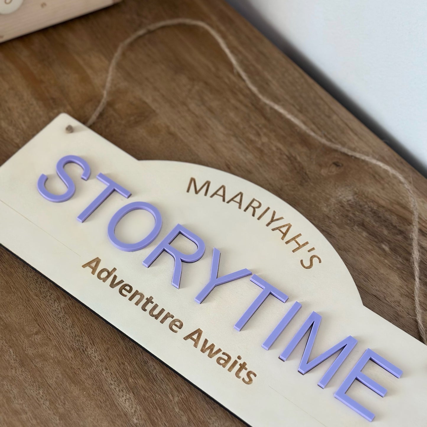 Personalised Storytime Hanging Plaque (5 Colours)
