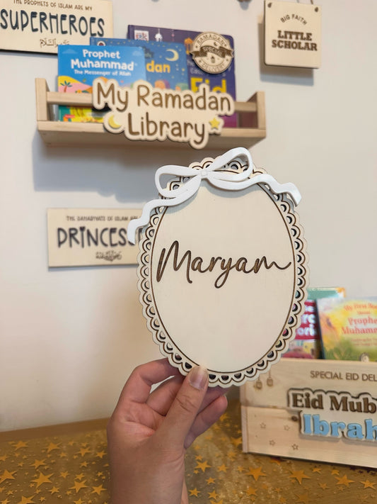 Personalised Wooden Name Decor Plaque/Announcement Sign