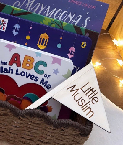 Little Muslim Wooden Decor Flag