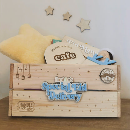 Personalised Sparkles and Stars Special Eid Delivery Crate Box