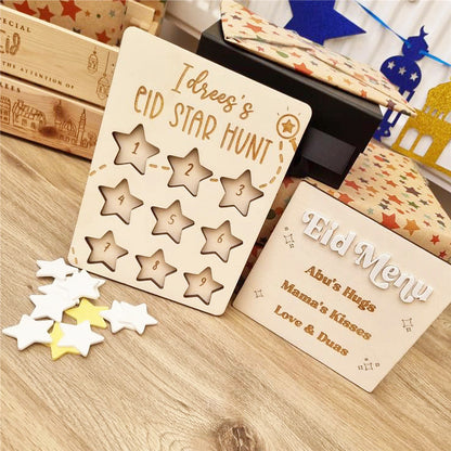 Personalised Wooden Eid Star Hunt Game