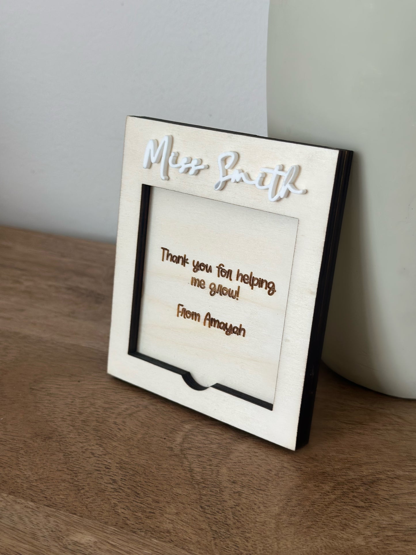 Personalised Teacher Post-it Note Holder (4 Styles)