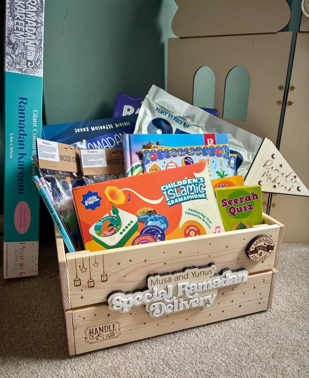 Personalised Sparkles and Stars Special RAMADAN Delivery Crate Box