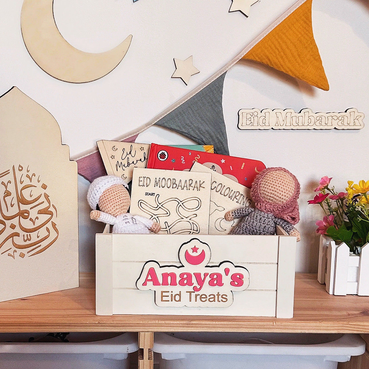 Wooden Eid Colouring Plaques (Perfect Gift Bag/Box Fillers)