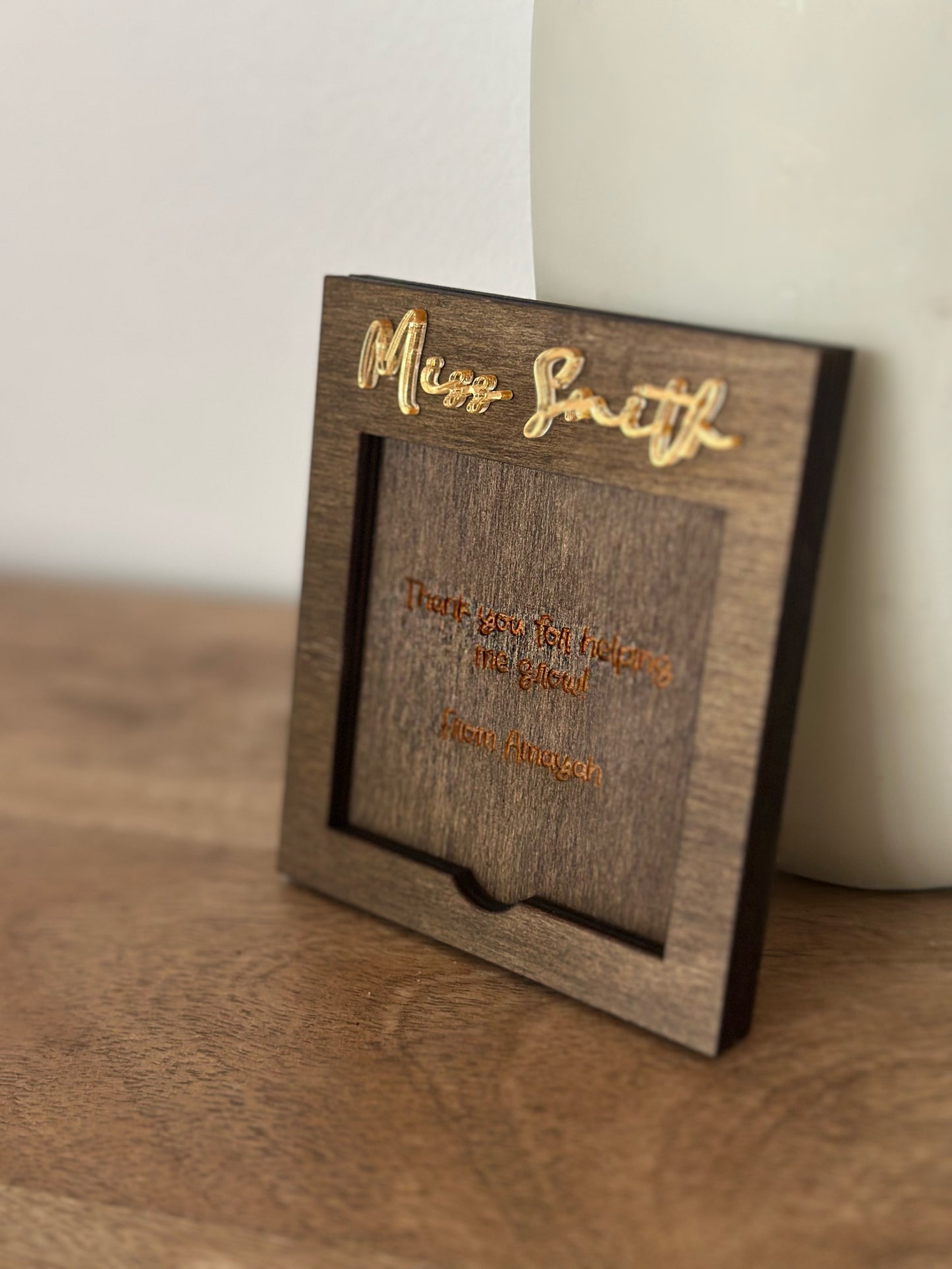 Personalised Teacher Post-it Note Holder (4 Styles)