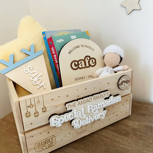 Personalised Sparkles and Stars Special RAMADAN Delivery Crate Box