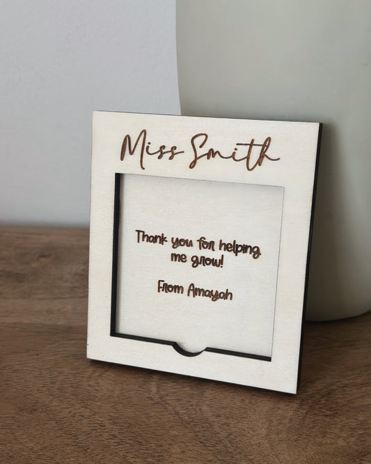 Personalised Teacher Post-it Note Holder (4 Styles)
