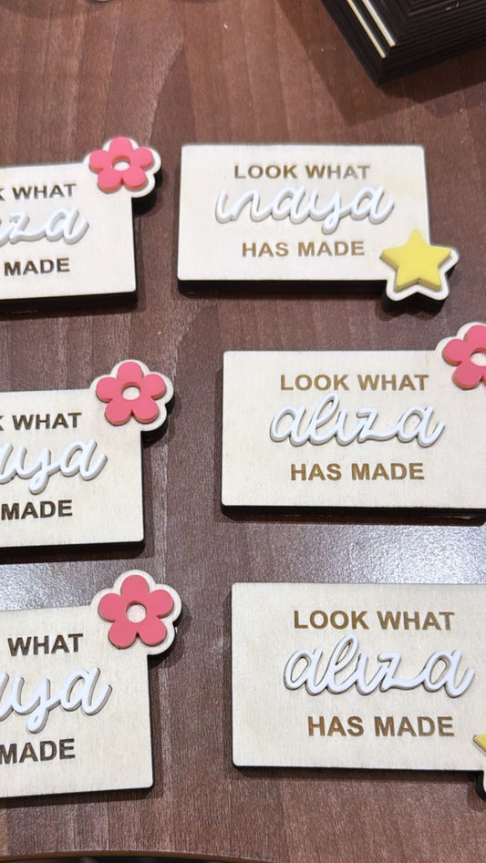 Personalised Look What [Name] Has Made Fridge Magnet