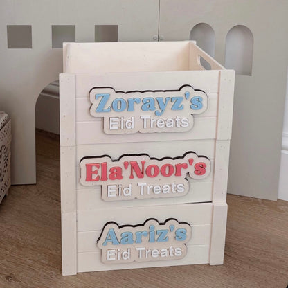 Plaque Only - Special Delivery for Eid Triple Layered or Eid Treats Personalised Crates