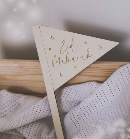 Ramadan Mubarak Wooden Decorative Flags (5 Variations)