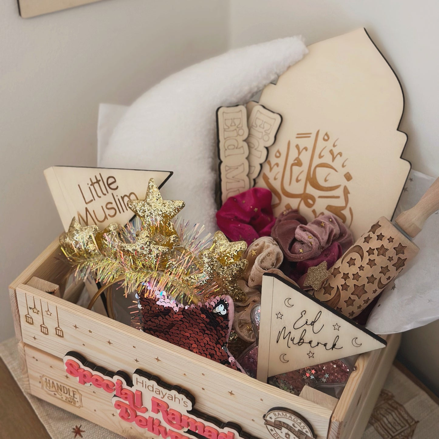 Wooden Eid Colouring Plaques (Perfect Gift Bag/Box Fillers)