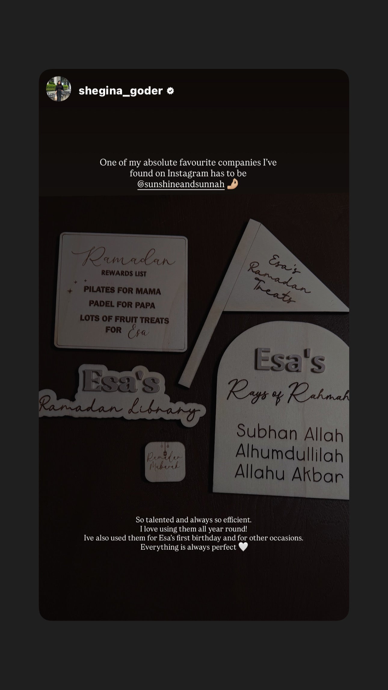 Personalised Wooden Ramadan Treats Flag