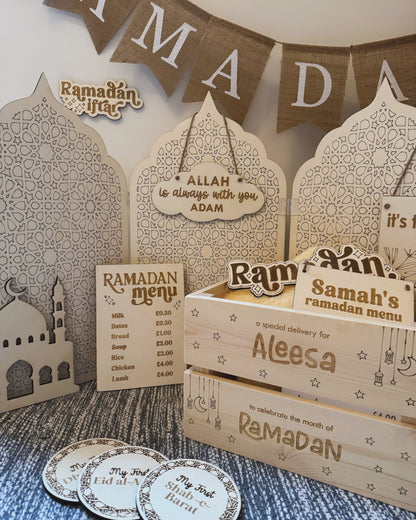 Ramadan wooden decor