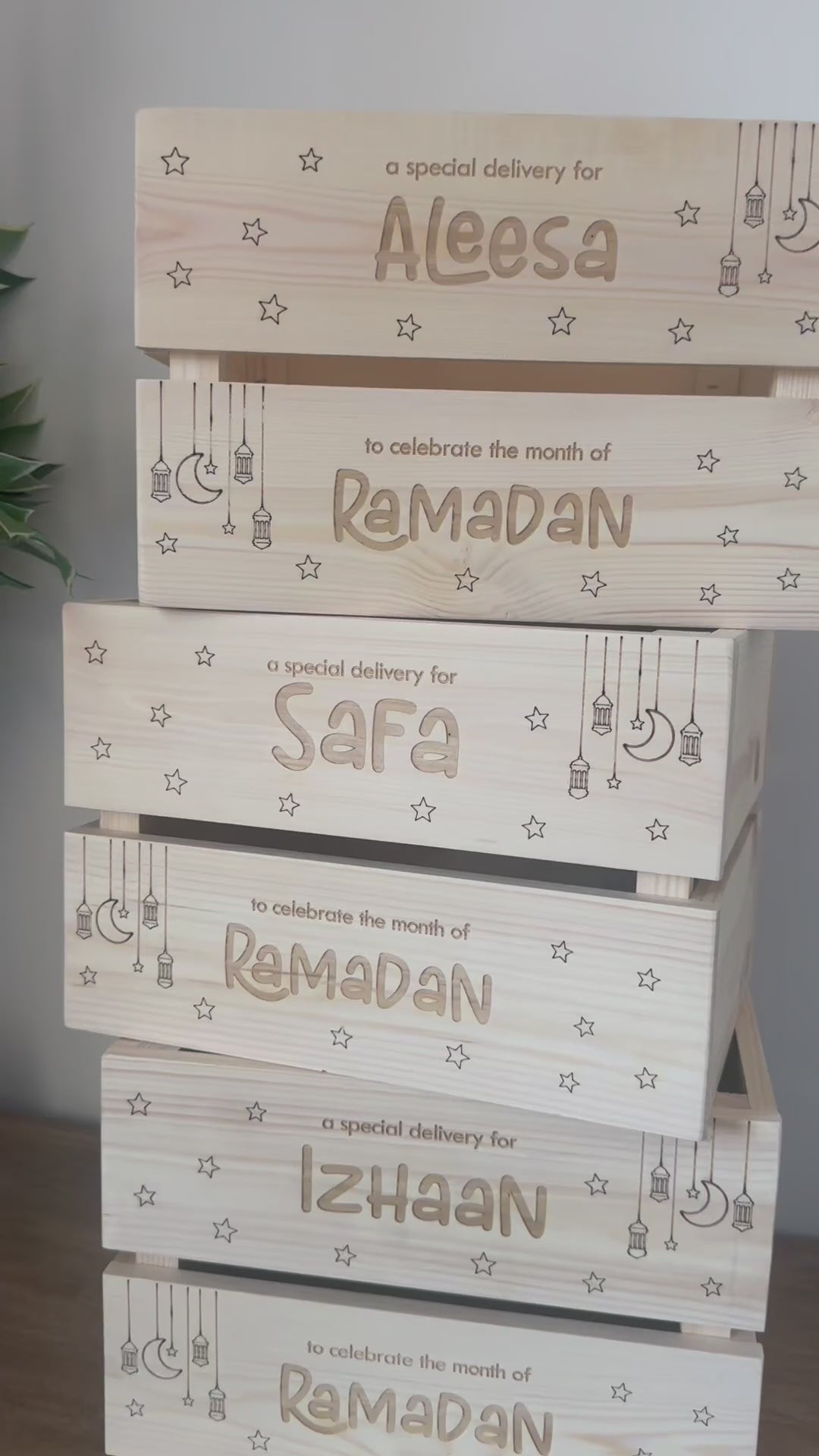 Personalised Special Delivery for Ramadan Wooden Crate